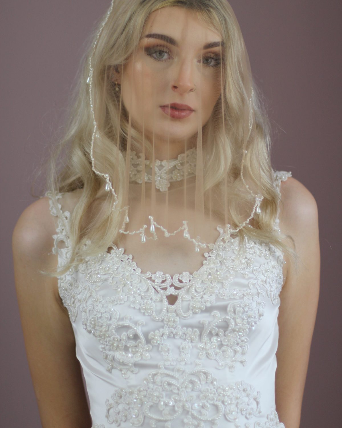 'Edie' Gown & Veil - Heirloom collection.